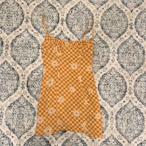Urban Outfitters Orange and White Mini Dress